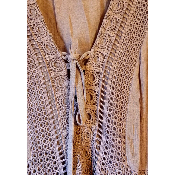 Torrid 1X Elderberry Crinkle Gauze Babydoll Top Flutter Sleeve Boho - Picture 2 of 10